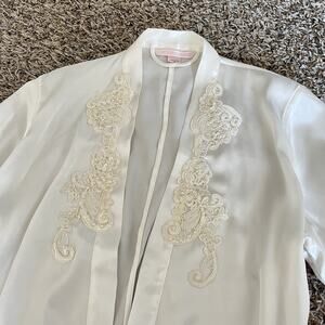 Victorias Secret Satin Silky Robe Embellished Sz S